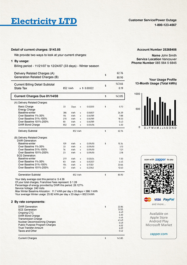 zapper bills sample invoices
