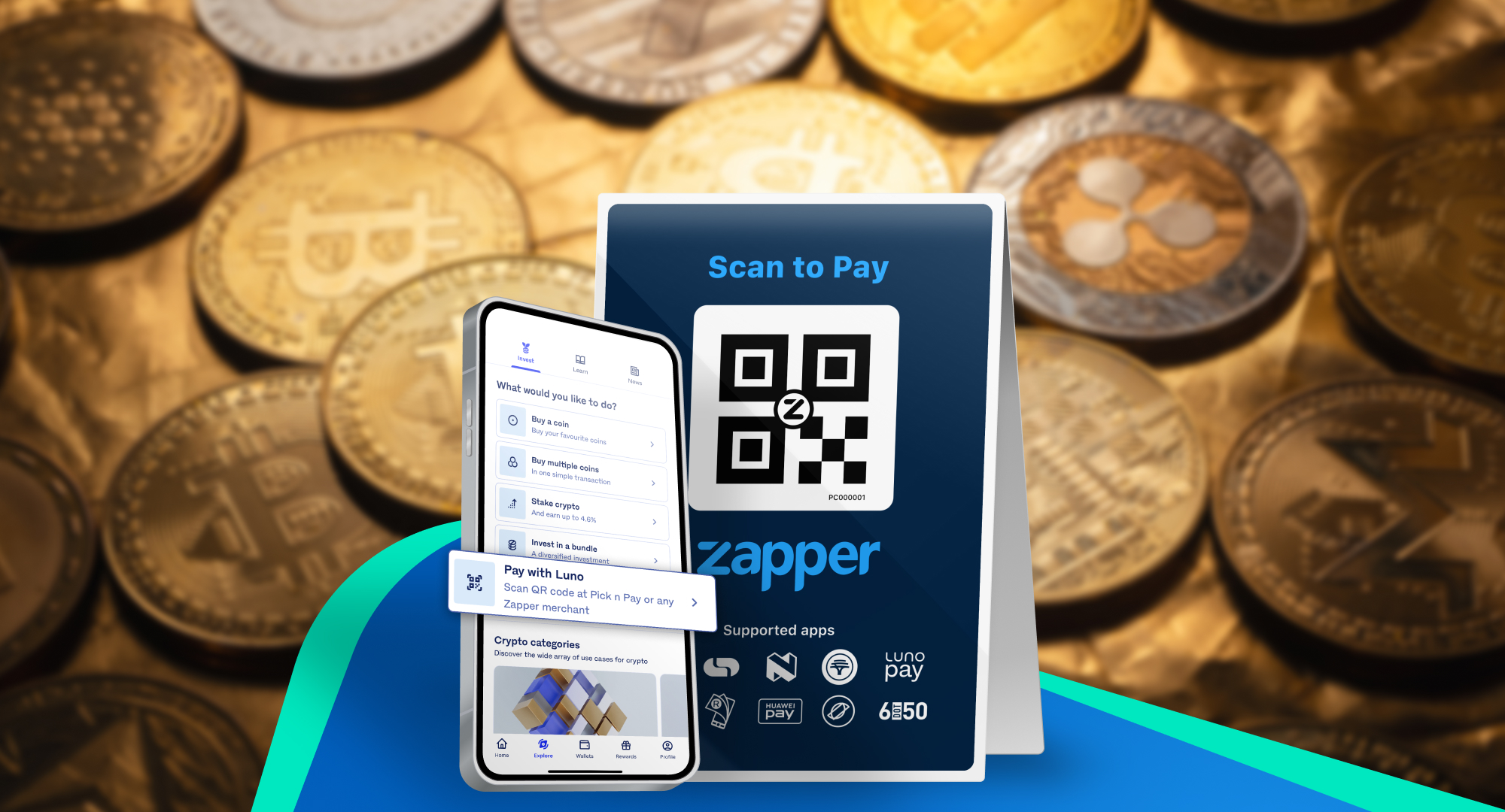 Spend your Luno crypto at any Zapper merchant